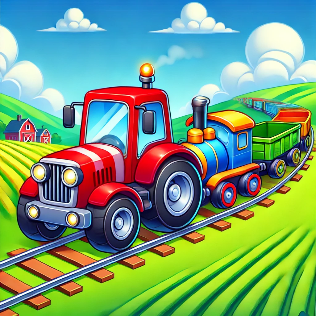 Tractor Towing Train Mission